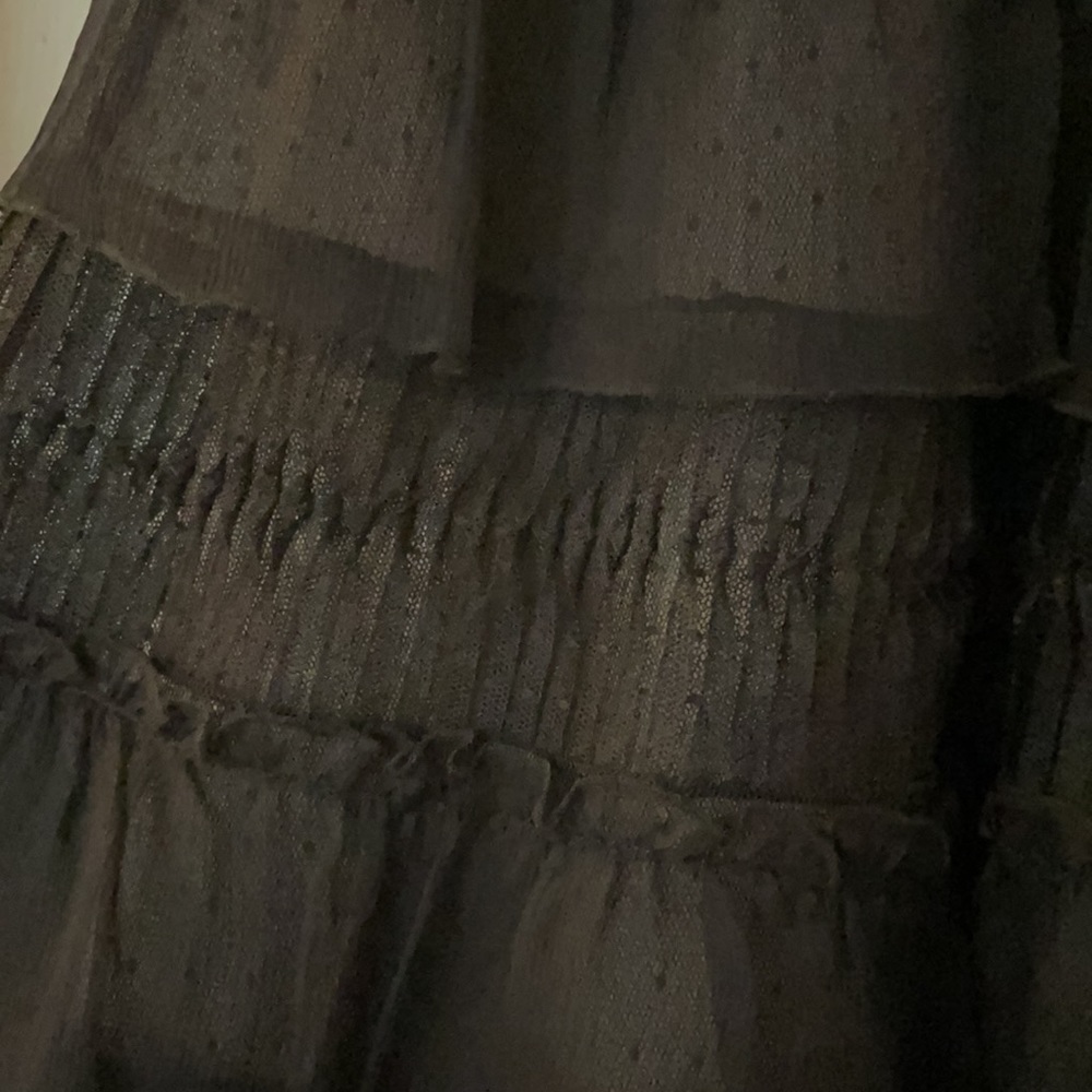 Vintage BCBG Maxazria Strapless black lace dress with Ostrich feathers - Picture 5 of 5